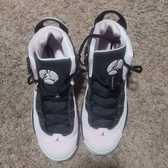 Jordan 6 rings GS snekers 'Black Pink Foam- Anthracite' suede - Picture 3 of 10